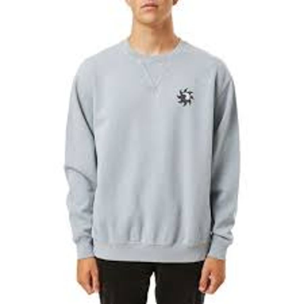 Katin Men's Crewneck Fleece Pullover Sweater Long Sleeve Gray Size Large